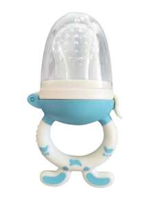 Pacifier Fruit And Porridge Feeder For Baby Teether Light Blue - Multicolor - View 3