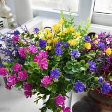 Camellia, Artificial Flowers Ranunculus Colorful Bouquet Home Decoration Wedding Decor 6PCS - màu xanh lá - Xem 3