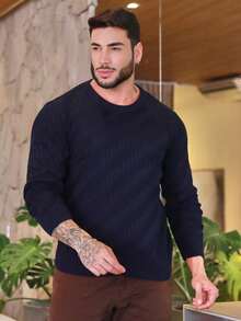 TRICOT DE LUXO Men Sweaters - Azul Marino - Ver 8
