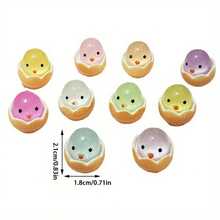 10/20pcs Mini Easter Egg Night Lights Decor - Handmade Resin Garden Decoration, Home Decor, Bedroom Decor, Durable Multipurpose Animal Theme Decor, Halloween & Easter Decoration, Birthday Gift - Multicolor - View 5