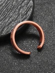 SeuSuk 1 buah Cincin Tembaga Vintage Minimalis, Aksesori Fashion Serbaguna, Hadiah untuk Pria - cincin terbuka - View 4