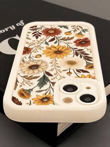 1个时尚花卉印花图案加厚防震防指纹全包软手机壳，兼容 16/16Pro/16Plus/15/15ProMax/15Pro/11/12/13/14ProMax/11Pro/11ProMax/12Pro/12ProMax/13Pro/13ProMax/14Pro/14ProMax/16ProMax/16/16Pro/16Plus，简约创意 - 彩色 - 查看 4