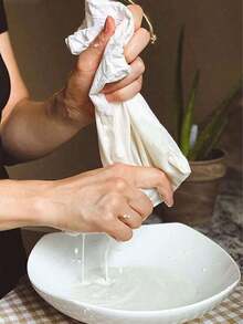 2pc Reusable Cheese Cloth Cheesecloth Bags Straining Nut Milk Bags Cold Brew Bags Tea Yogurt Coffee Strainers Bag - White - View 1