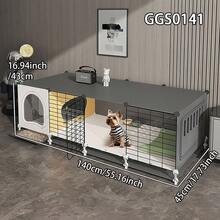 Small Pet Cage With Tray, Indoor Home Use Small Dog Villa House, Rabbit Cage For Small Animals - Multicolor - View 2