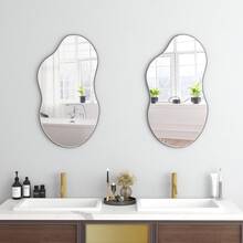 1/2pcs Irregular Wall Mirror Cloud Mirror Asymmetric Acrylic Wall Mirror, Suitable For Home Decoration, Room, Bathroom, Living Room Wall Decoration Mirror