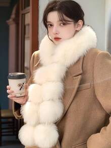 1 件女士优雅蓬松新娘婚礼披肩，柔软人造毛皮白色外套披肩，温暖新娘婚礼围巾披肩，适合新娘婚礼、生日派对、舞会、甜蜜 16 岁、宴会、摄影、圣诞节 - A - 查看 8