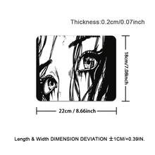 1pc Anime Eyes Gaming Mouse Pad, Large Anime Mouse Pad For Desk, Extended Desk Mousepad With Rubber Base Stitched Edge, Long Keyboard Mat For Gaming Home Office