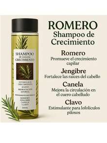 SHAMPOO MAGICO DE CRECIMIENTO 500 ML ROMERO CUIDADO DEL CABELLO - transparente - Ver 2