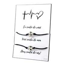 Crucifix Couple Bracelet Kit Christian Valentine's Day Gift 35.56 Cm 24 Cm - Silver - View 3