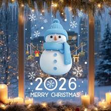 1pc Christmas Window Sticker - Featuring Santa Claus And "Merry Christmas" Text, Suitable For Stores And Homes - Multicolor - View 4