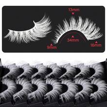 White Lashes Natural Look Eyelashes Halloween White Eyelashes Eye Lashes Band Lashes Halloween Cosplay Lash Extensions Wispy False Lashes Pairs - 萬聖節睫毛 - 查看 12
