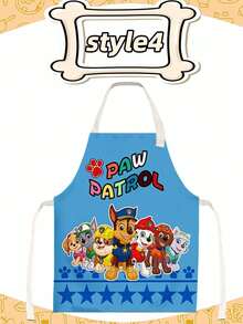 Paw Patrol Paw Patrol Theme Series Cartoon Cute Aprons, Kitchen Cooking Aprons, Large Digital Print Sleeveless Decorative Aprons For Home Use, Oil-Proof Waist Wraps, Parent-Child Kitchen Designs, Halloween, Thanksgiving, Christmas, Birthday Party Decoration Items, Small Gifts For Friends And Family At Parties And Gatherings