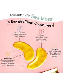 6 Lightening And Brightening Eye Masks To Reduce Dark Circles, Eye Puffiness, Eye Bags, Wrinkles, Gel Eye Masks, Nurse's Gift, Vegetarian And Cruelty-Free Self-Care - 金色 - 查看 3