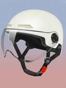 1个电动摩托车头盔，男女通用，四季皆宜，成人安全半盔 - 万圣节 - 彩色 - 查看 2