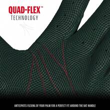 Franklin Sports MLB CFX - Guantes de bateo de béisbol - Verde bosque - Ver 5