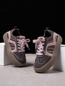 1 Pair Unisex Versatile Hook And Loop Casual Sneakers, Flat, Comfortable & Breathable, Ideal For Students, Campus Style Sports Shoes, Sporty Casual Trainers, Fashion Versatile Shoes - Baby Pink - View 6