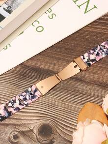 Cinturino per orologio in resina leggero e sottile compatibile con orologi da 49mm, 46mm, 45mm, 44mm, 42mm, 41mm, 40mm, 38mm, con fibbia in acciaio inossidabile, sostituibile per Serie SE, 11, 10, 9, 8, 7, Ultra, 6, 5, 4, 3, 2, 1, adatto per uomo e donna - floreale blu - Visualizzare 6