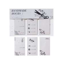 90 peças de notas adesivas reutilizáveis estilo vintage, blocos de notas graváveis, série Life Imprint, adequadas para presentes, escritório, casa, marcação, etiquetagem, sala de aula, brinquedos de entretenimento, agenda de estudantes, adesivos criativos de decoração vintage faça você mesmo