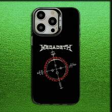 Funda de teléfono de la banda musical M-Megadeth para 17, 16, 15, 14, 13, 12, 11, Mini, Pro, Max, cubierta negra de silicona mate gris - Z3 - Ver 2