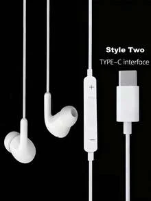 120厘米批发USB Type C入耳式有线耳机手机耳机带麦克风音乐耳机多种款式可供选择