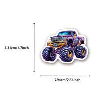 50 PIEZAS Pegatinas de Monster Truck - Hermoso paquete de pegatinas, adecuado para scrapbooking, botellas de agua, patinetas, diarios, portátiles, tabletas, refrigeradores, maletas, bolsas de regalo, sellos de sobres, decoración de fiestas - Multicolor - Ver 2