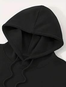 Men's Casual Letter Print Hooded Sweatshirt With Pocket Colorful Jesus Drip Design Print Autumn/Winter - màu đen - Xem 4