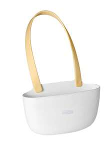 1pc Kitchen Hanging Drain Basket, Light Yellow Single-Layer Draining Rack, Portable No-Drill Sink Sponge Holder Faucet Hanging Basket, Kitchen Bathroom Storage Bag For Sponge And Cloth, Kitchen Accessories, Kitchen Storage Supplies.