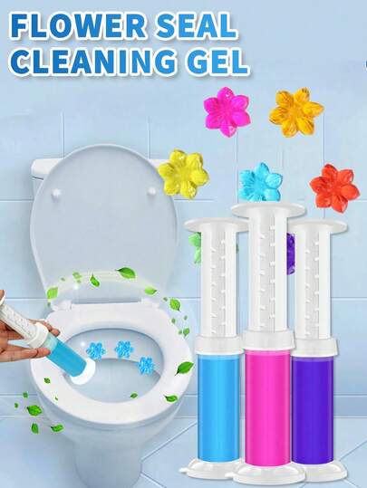 6pcs Toilet Deodorizer Gel, Bathroom Air Freshener, Toilet Odor Eliminator Gel, Toilet Stamp Flowers, Assorted Colors And Fragrances, Color Sent Randomly