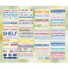 1 Roll English Letter Phrase PET Decorative Adhesive Tape, Suitable For Notebook Decoration, Scrapbooking, Phone Case Decor, Water Bottle Decor, Waterproof And Tear-Resistant, Magazine Collage, Basic English Letter Planner Sticker Tape - Multicolor - View 9