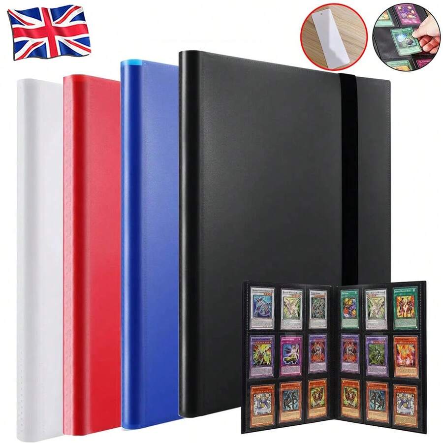 Trading Cards Album Folder 360 Pockets Card Binder Holder Game Card Sleeves Case - Red - View 1
