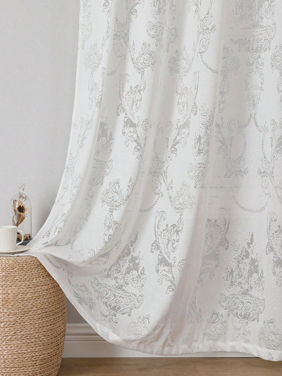 2 Paneele transparente Vorhänge, leichte Voile Vorhänge, transluzent aber nicht durchsichtig, Wärmeisolierung, dekorativ für Wohnzimmer, Schlafzimmer, Balkon, Herbstdekoration