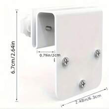 Gutter Mount Bracket For Eufy SoloCam S340/SoloCam E30, Weatherproof Corner Mount For Solar Security Camera, No-Drill Installation, 1 Pack, White