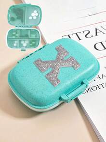 1pc 8-Compartment Daily Pill Box, Portable Weekly Travel Pill Case, Compact Pocket Pill Organizer, Wallet Vitamin Fish Oil Divider Container - Multicolor - View 60