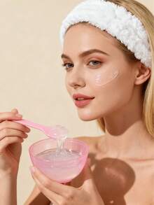 6/4/1-Piece Pink DIY Facial Mask Tool Set - Thickened Shatterproof Mask Bowl, Brush & Mixer For Hydrating Clay/Seaweed Mask | Home Bathroom Essential Facial Care Kit - Pink - View 2