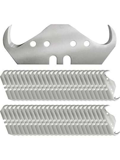 50PCS Utility Hook Blades, SK5 Carbon Steel Super Big Hook Triing Blades,  Horn Knife Blade For Wallpaper, Cutting Carpets, Roofing, Industry S,24011101