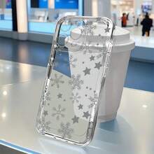 Transparent Protective Case With Snowflake And Star Design, Suitable For IPhone 17, 17 Air, 17 Pro, 17 Pro Max, 16, 16E, 16 Pro, 16 Plus, 16 Pro Max, 15, 15 Pro, 15 Plus, 15 Pro Max, 14, 14 Plus, 14 Pro Max, 13, 13 Pro, 13 Pro Max, 13 Mini, 12, 12 Pro Max, 11, 11 Pro Max, X, Xs, Xr, 7, 8, 7 Plus, And 8 Plus. It Provides A Comprehensive Protection Solution That Is Soft And Simple, Suitable For Everyone, Phone Case, Cute Phone Case - Mix Color 1 - View 7