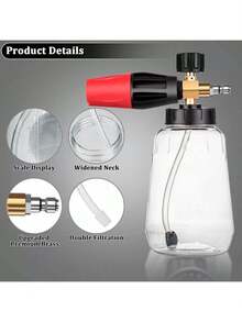 Wash Foam Sprayer High Pressure Washer Foam Cannon, Versatile For Car Motorcycle Truck, Car Wash Foam Sprayer High Pressure Car Wash Machine Foam Pot Snowflake Household Water Gun Head Set, Cordless Portable Pressure Washer, Car Washer, Jet Wash For Car Garden Home Patio Driveways, Home Living Cleaning - Multicolor - View 6