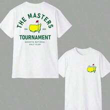The Masters 2025 Tournament Shirt, T-Shirt, Golf Shirt For Men, Gift Men Men's Casual Crew Neck Regular Fit, With T-ShirtT-Short-Sleeved Round Neck, Ideal Spring, And Autumn, The Perfect Gift Young People, Cute Menswear TopFestival Casual Print For Day Wear, Holiday Top Short Sleeves Neck. T-Shirts Couples Friends, Printed T-Shirt. Spring, Summer, Autumn T-ShirtFestival Costumes Fit Halloween & Christmas Thanksgiving Day Valentine's Pride Father's Easter Mother's New Year Spring Festival, Round Printed Short Sleeve Everyday They Are Excellent Gifts T-Shirts Feature, A Youthful And Fashionable Design, Graphic Tees Women, Back To School College Essential - 白色 - 查看 3