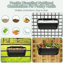 Goat Feeders Hanging 3 Pack 3.5 Quart, Chicken Waterer Feeder Trough Poultry Livestock Black - 3*3.5 Quart + Black - View 6
