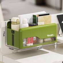 1 PC Foldable Desktop Storage Box, Office Workstation Hanging Storage Box, Kitchen Storage Rack, Wall-Mounted Non-Drilling Storage Box - Folding Desktop Storage Box Multi-color - View 10