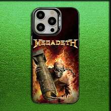 Funda de teléfono de la banda musical M-Megadeth para 17, 16, 15, 14, 13, 12, 11, Mini, Pro, Max, cubierta negra de silicona mate gris - Z3 - Ver 4