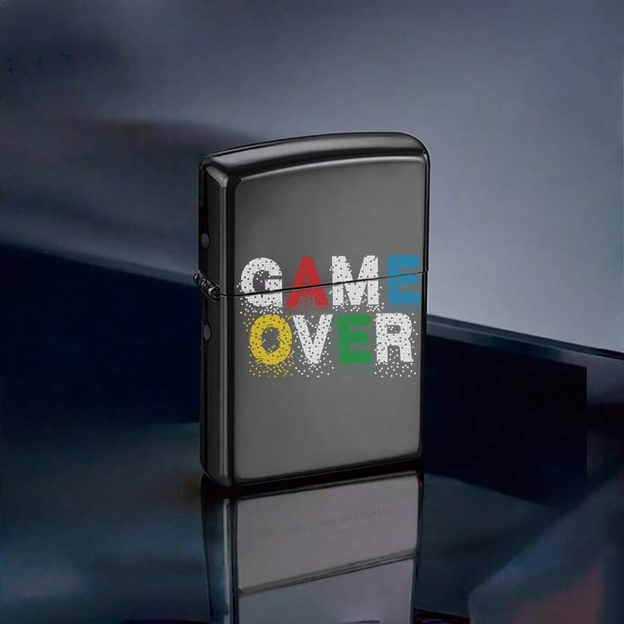 Classic Kerosene Lighter - Reliable Flame Output, Refillable Oil Chamber, Retro Aesthetic, Perfect Accessory For Camping, Hiking & Daily Use (Excluding Fuel) - màu đen - Xem 1