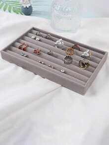 4pcs/5pcs/6pcs/7pcs/8pcs/9pcs Velvet Jewelry Organizer Tray, Large Capacity Jewelry Display And Storage Tray For Necklaces, Bracelets, Rings, Earrings, Lipsticks, Nail Polish, Hair Clips, Watches, Eye Shadows, Eyebrow Pencils, Vanity, Jewelry Stand, Bedroom, Halloween Cosmetic Storage Tray. Portable Multi-Function Storage Box, Simple Flannel Ladies Jewelry Tray Storage Box, Back To School Essential Travel Gift