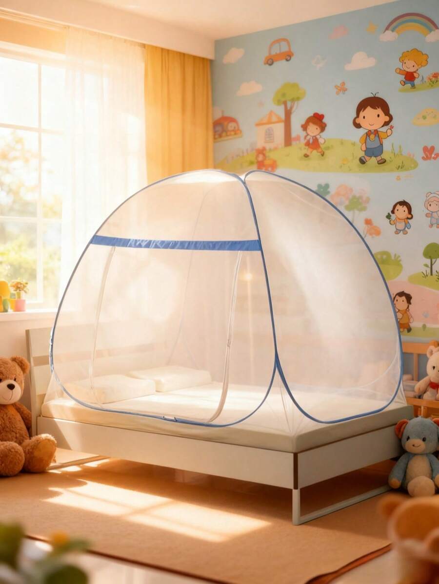 Portable Folding Mosquito Net Tent, With Bottom Net, Suitable For Infant And Adult Travel (76.7 X 43 X 38.7 Inches) - Mosquito Net - View 1