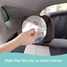 1 Pc Round Shape Crash Tested And Certified Shatterproof Baby Car Mirror, Car Seat Mirror For Rear Facing Infant With Wide Larger Crystal Clear View - Multicolor - View 3