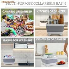 Collapsible Wash Basin 9L Foldable Dish Tub With Drain Plug Portable Collapsible Dish Basin Camping Sink For Washing Dishes Laundry And Kitchen Use Gray - Xám - Xem 8