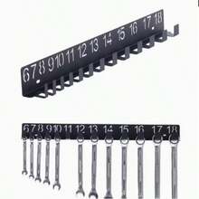 1pc Black Metal Wrench Storage Rack - Fashionable Wall-Mounted Organizer Suitable For Wrenches, Screws And Bolts, Perfect Gift For Professional Technicians, Includes Drawers, Drawer-Style Storage Rack | Stylish Metal Rack - Multicolor - View 8