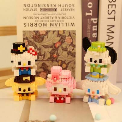 Sanrio Toy Building Blocks Hello Kitty Cinnamoroll Pochacco - Colorful Mini Stackable Bricks, DIY Creative Kit For 8+ Ages, Non-Toddler Cartoon Construction Playset, Adult Large Building Set, Teen Open-Ended Play Blocks, Soft Pastel Sanrio Style Pieces, Round Edges Mini Bricks, Tiny Details Building Toys, Cute Accents Stackable Kit, Sweet Scene Cartoon Blocks, Kawaii Vibe Building Collection, Classic Open-Ended Playset