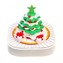 Calendario panorámico 3D de papel tallado, libreta de notas con árbol de Navidad para alivio del estrés, regalo de cumpleaños, regalo navideño, decoración de escritorio