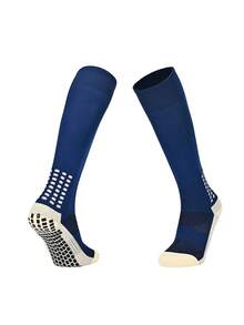 1 Pair Anti-Slip Dot Grip Soccer Socks For Teens & Kids, Girls Over-The-Knee Long Tube Socks, Boys Thick Terry Cushion Training Sports Socks, Suitable For 11-18 Years Old Boys And Girls Outdoor Sports - Multicolor - View 18